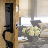 室内门卧室房门锁执手门锁锌合金锁欧式木门黑色门锁简约时尚